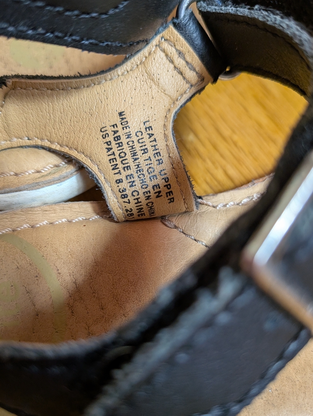 Stride Rite Black and Tan Braided Strap Kids Sandals - Picture 7 of 8